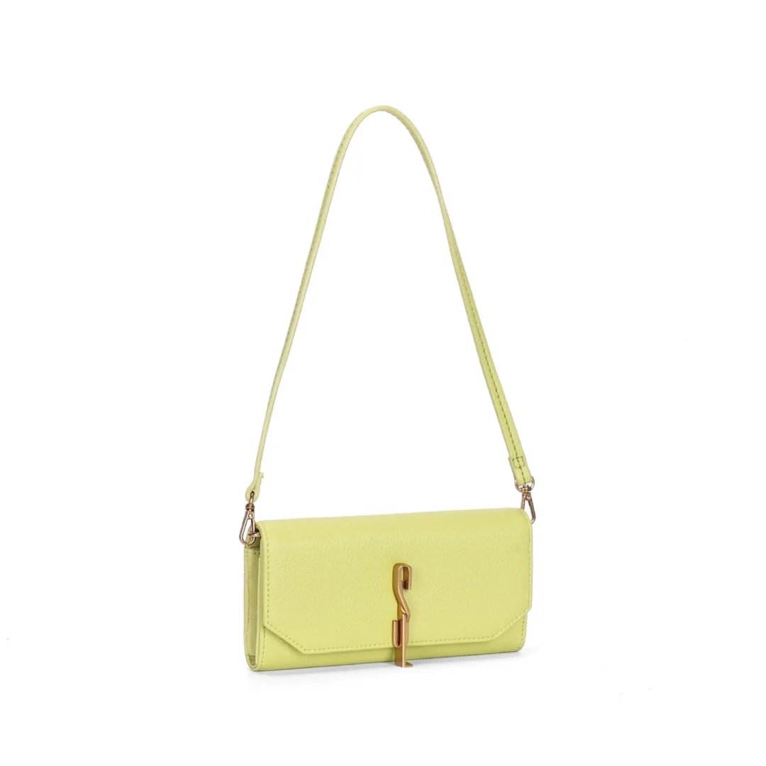 Bolsa Carteira Floater Verde Limão Alça De Ombro - vista 2 de 3