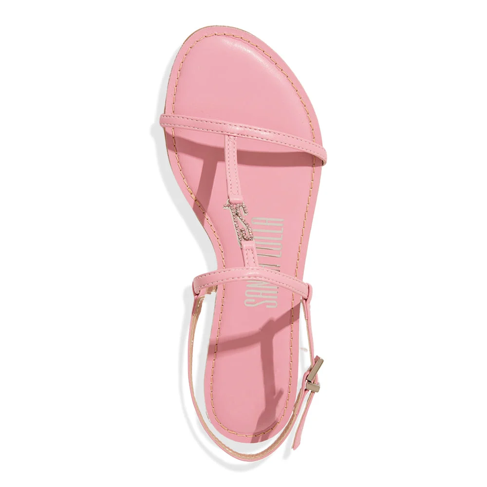 Rasteira Napa Soft Rosa - vista 3 de 4