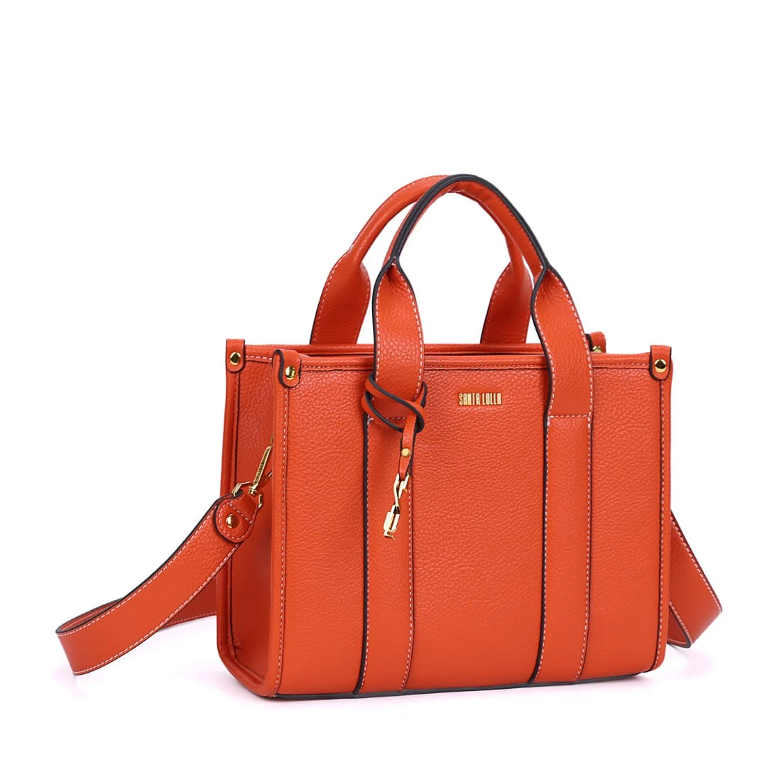 Bolsa Tote Estruturada Floater Laranja Caju - vista 2 de 7