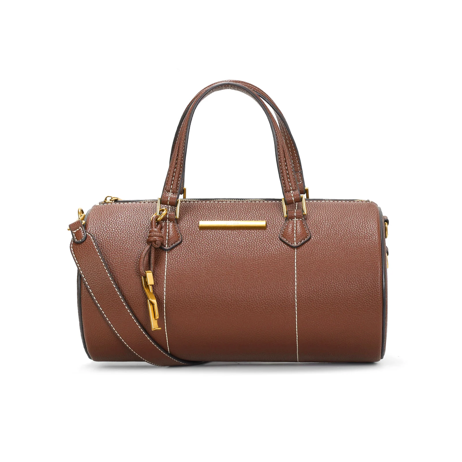 Bolsa Cilindro Floater Marrom Safari Pesponto - vista 1 de 3